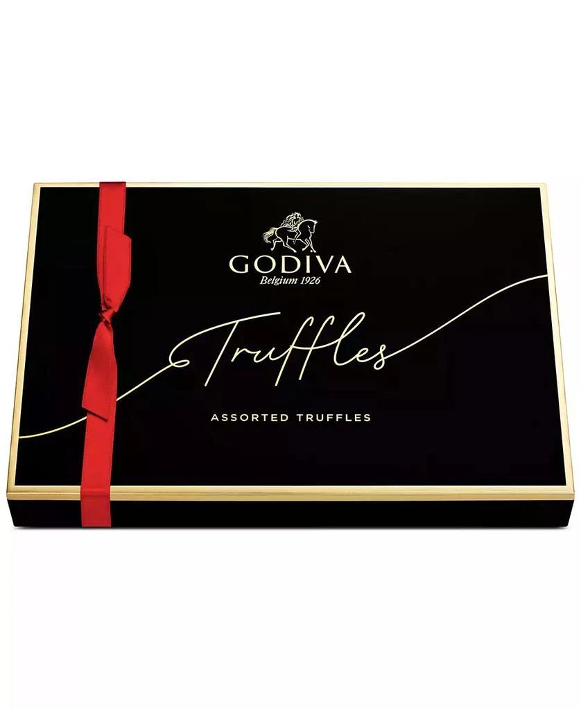 商品Godiva|Signature Chocolate Truffle Gift Box, Red Ribbon, 24 Piece,价格¥345,第2张图片详细描述