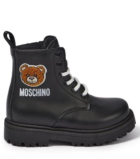 商品Moschino|泰迪绒皮革绑带靴,价格¥1577,第4张图片详细描述
