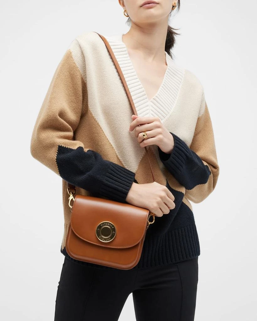 商品Burberry|Note Small Leather Saddle Shoulder Bag,价格¥20001,第2张图片详细描述