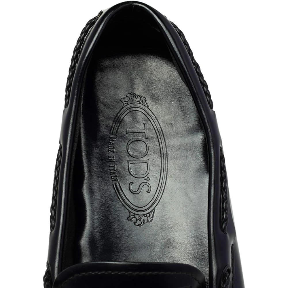Tod's Black Leather Bow Slip-On Loafers Size 44 商品