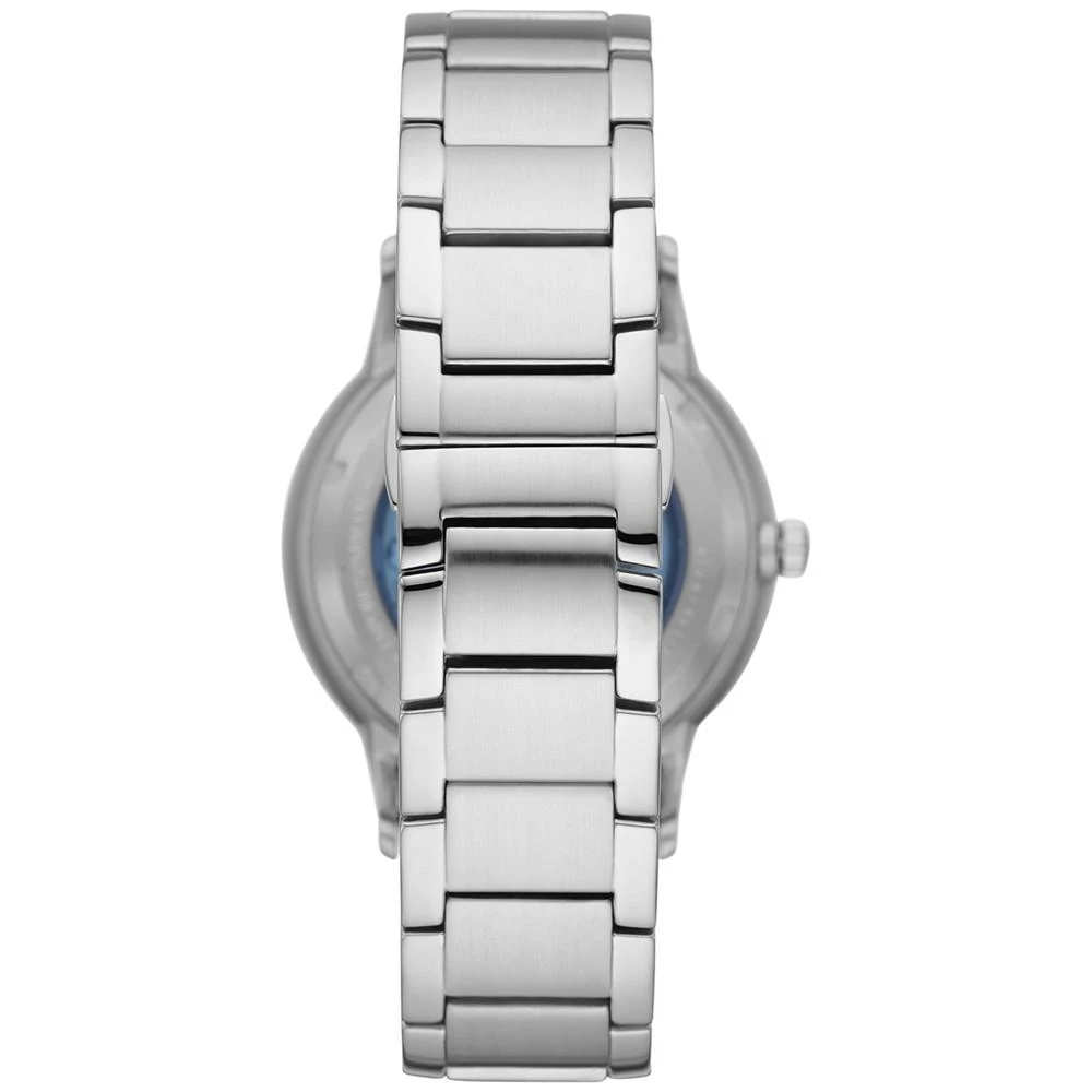 商品Emporio Armani|Men's Automatic Silver-Tone Stainless Steel Bracelet Watch 43mm,价格¥3545,第3张图片详细描述