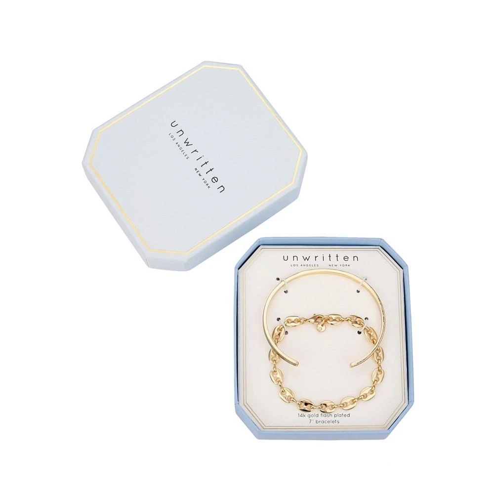 商品Unwritten|Cuff and Gucci Chain Bracelet Duo Set, 2 piece,价格¥188,第2张图片详细描述