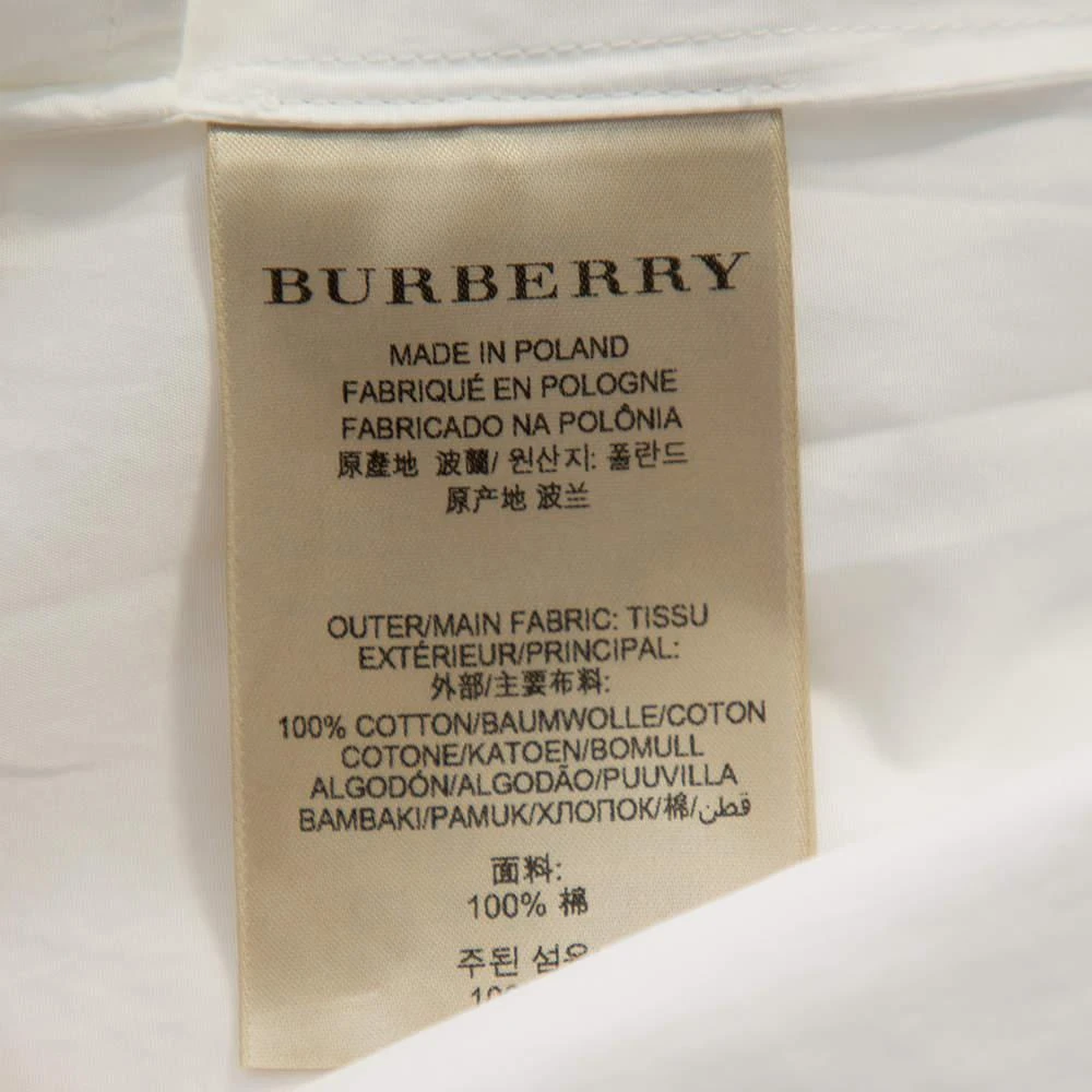 Burberry White Cotton Collared Flared Mini Dress S 商品
