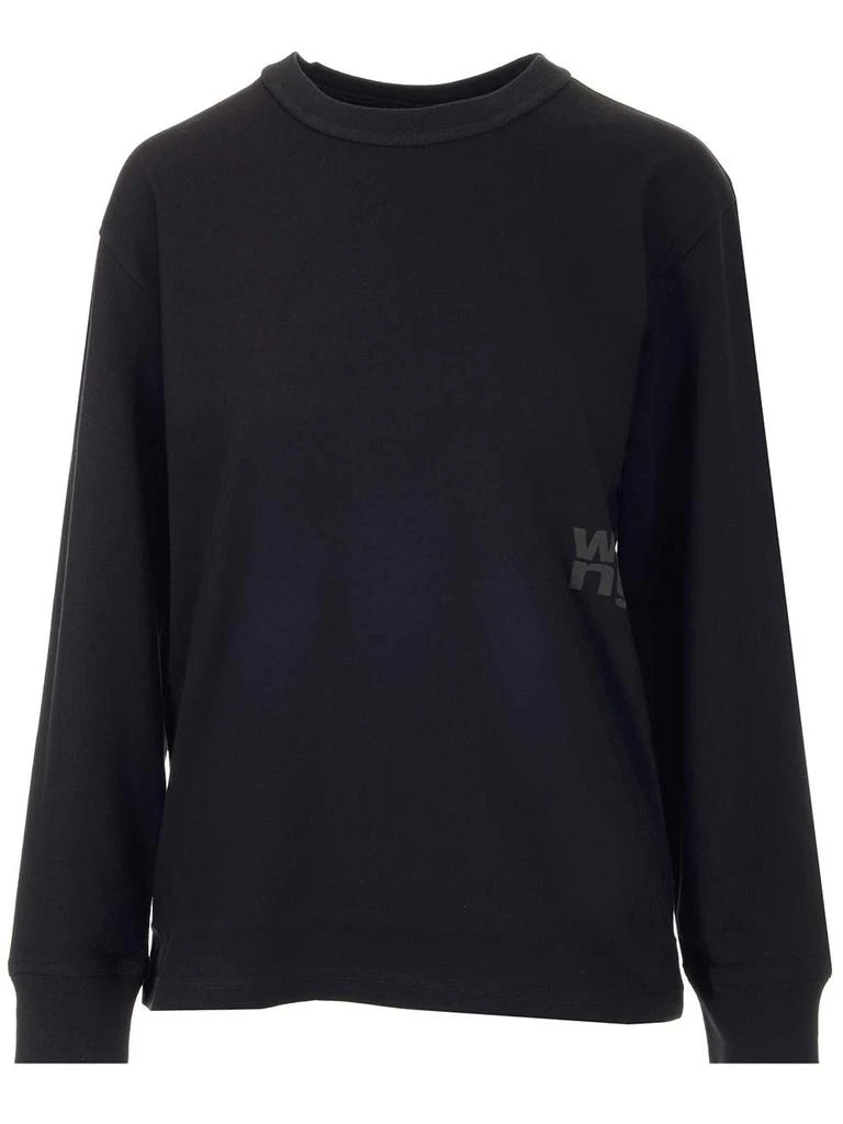 商品Alexander Wang|Alexander Wang Logo Detailed Long-Sleeved T-Shirt,价格¥1003,第1张图片