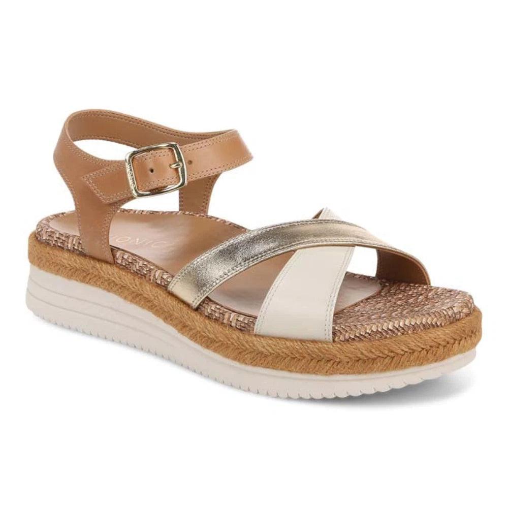 Women's  Mar Strappy Camel Gold Leather Criss Cross Sandals GAL1900 image 2