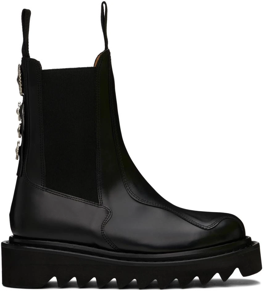 商品Toga Pulla|SSENSE Exclusive Black Leather Chelsea Boots,价格¥1762,第1张图片