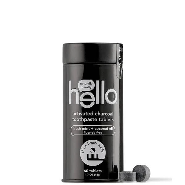 商品Hello|hello Activated Charcoal Whitening Toothpaste Tablets 2.9 oz,价格¥74,第1张图片