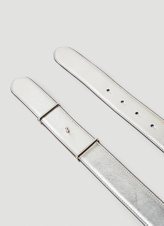 Reversible Belt in Silver商品第3张图片规格展示