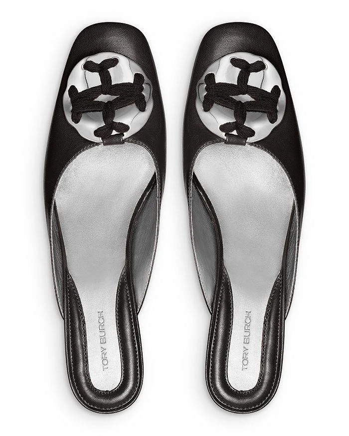 商品Tory Burch|Women's Patos Logo Kitten Heel Mules,价格¥1607,第3张图片详细描述