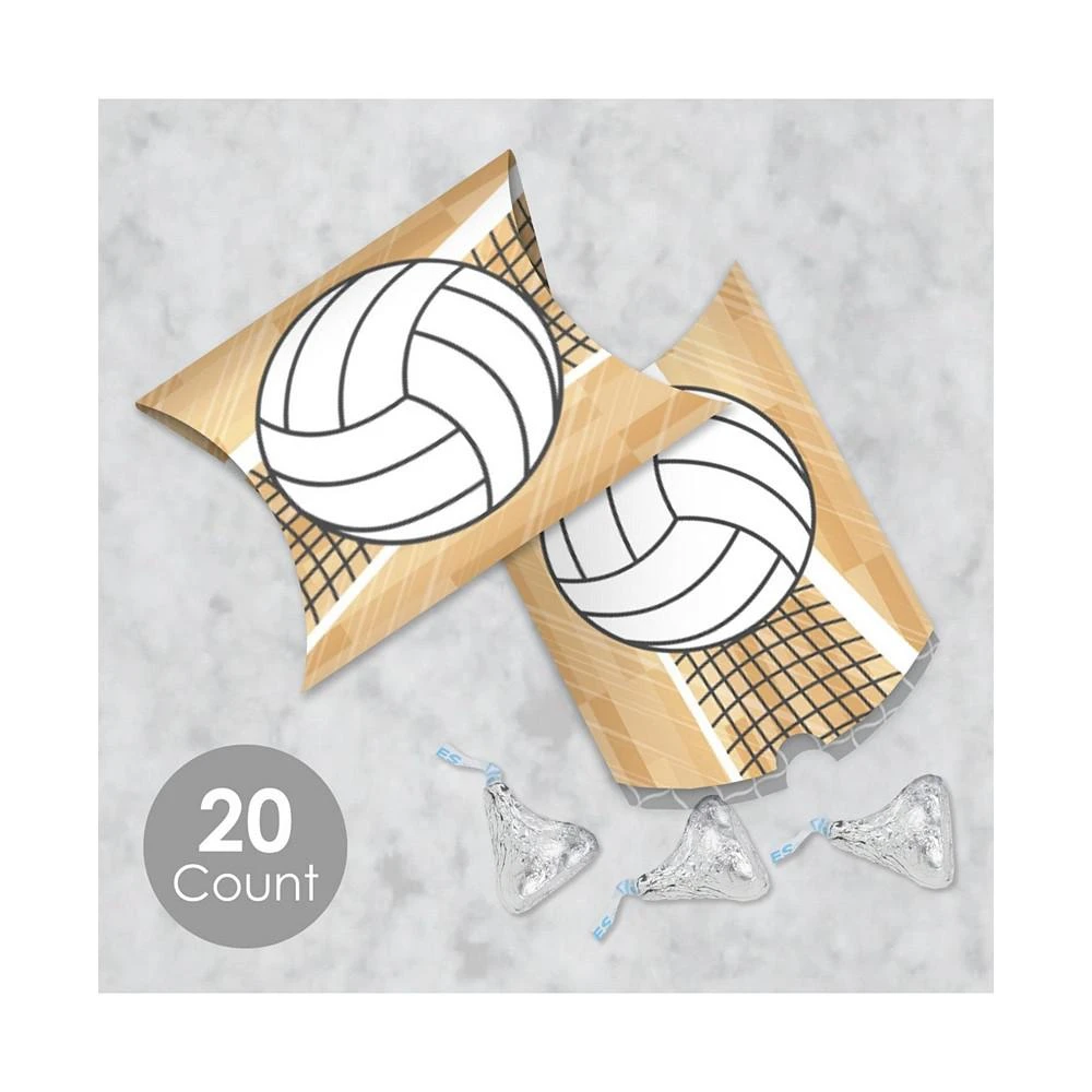 商品Big Dot of Happiness|Bump, Set, Spike - Volleyball - Favor Gift Boxes - Baby Shower or Birthday Party Petite Pillow Boxes - Set of 20,价格¥127,第2张图片详细描述