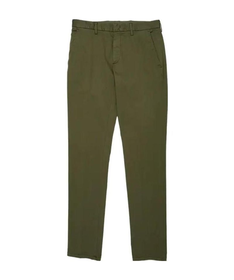 商品Zegna|ZEGNA 男士绿色棉质休闲裤 VS108-Z357-V07,价格¥1338,第1张图片