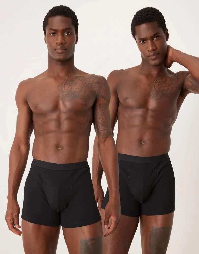 商品ASOS|ASOS DESIGN capsule collection 2 pack trunks in black,价格¥169,第1张图片