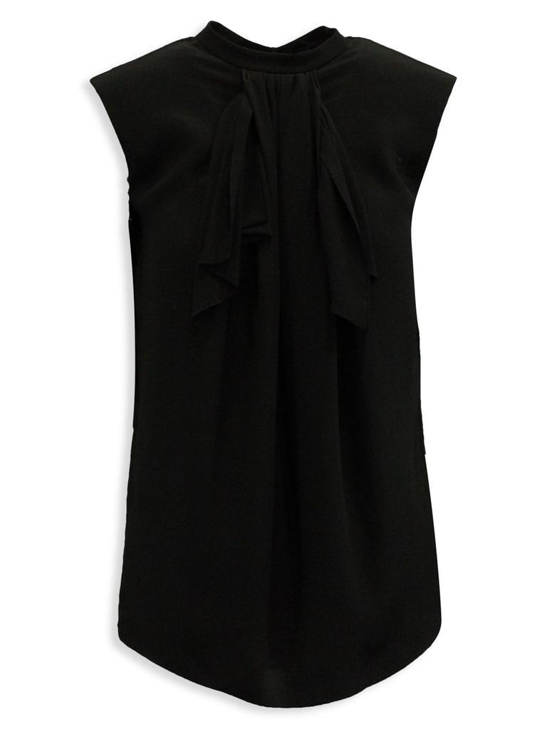 商品[二手商品] Yves Saint Laurent|Saint Laurent Sleeveless Top With Front Detail In Black Silk,价格¥1829,第1张图片
