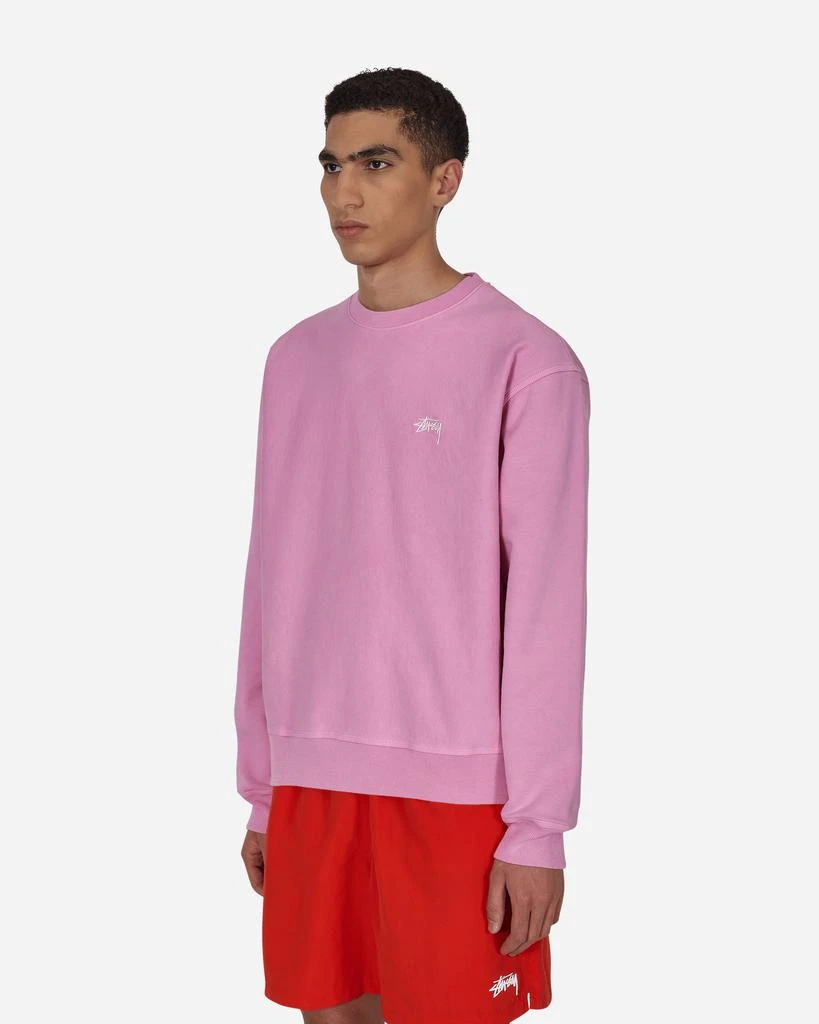 商品STUSSY|Stock Logo Crewneck Sweatshirt Pink,价格¥756,第2张图片详细描述