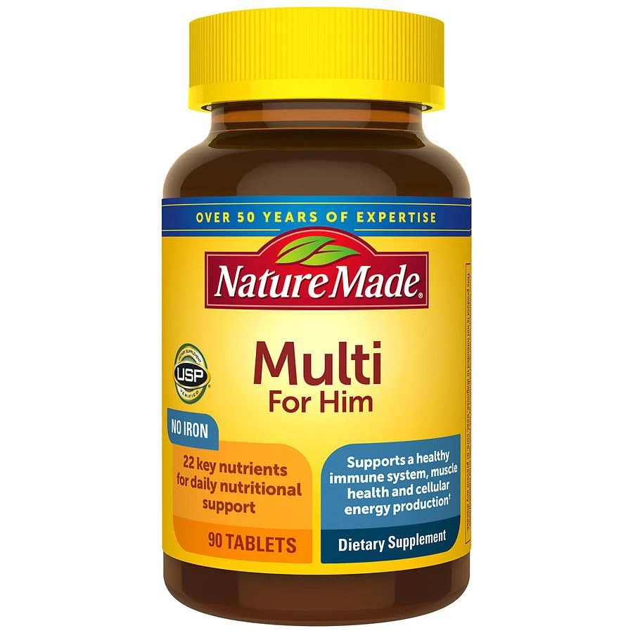 商品Nature Made|Multivitamin For Him Tablets with No Iron,价格¥105,第1张图片