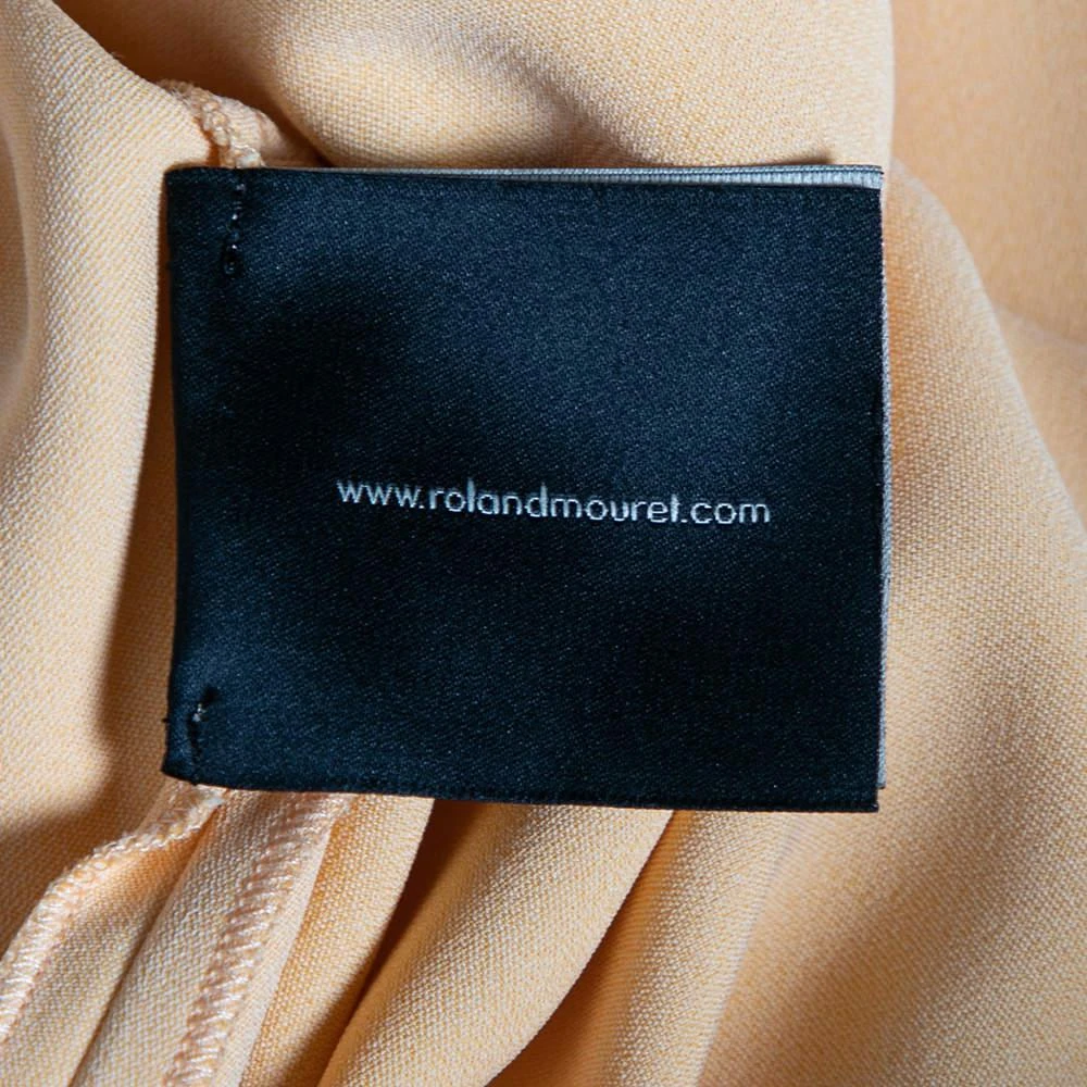 Roland Mouret Pale Orange Crepe Contrast Trim Conway Short Dress M 商品
