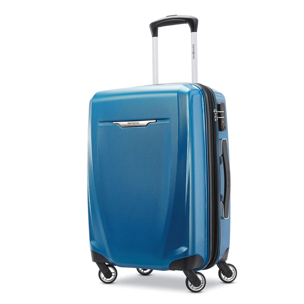 商品Samsonite|Samsonite Winfield 3 DLX Hardside Luggage with Spinners, Carry-On 20-Inch, Blue/Navy,价格¥946,第1张图片