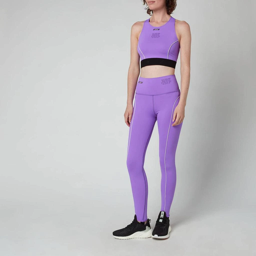 商品The Hut|MSGM ActiveWomen's Leggings - Purple,价格¥152,第3张图片详细描述