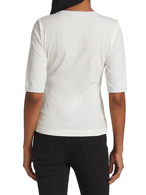 商品Ganni|Printed Cotton Jersey T-Shirt,价格¥476,第7张图片详细描述