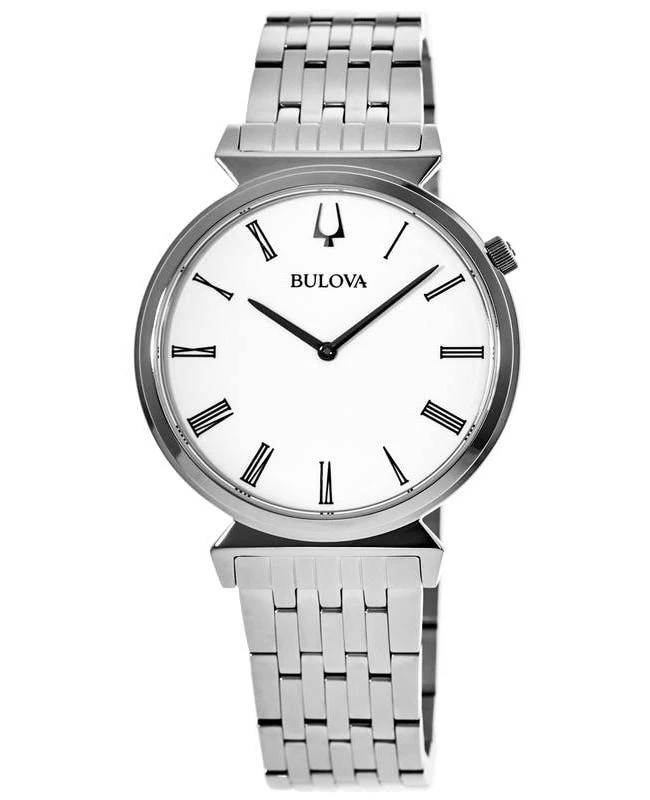 商品Bulova|Bulova Regetta White Dial Steel Men's Watch 96A232,价格¥1581,第1张图片