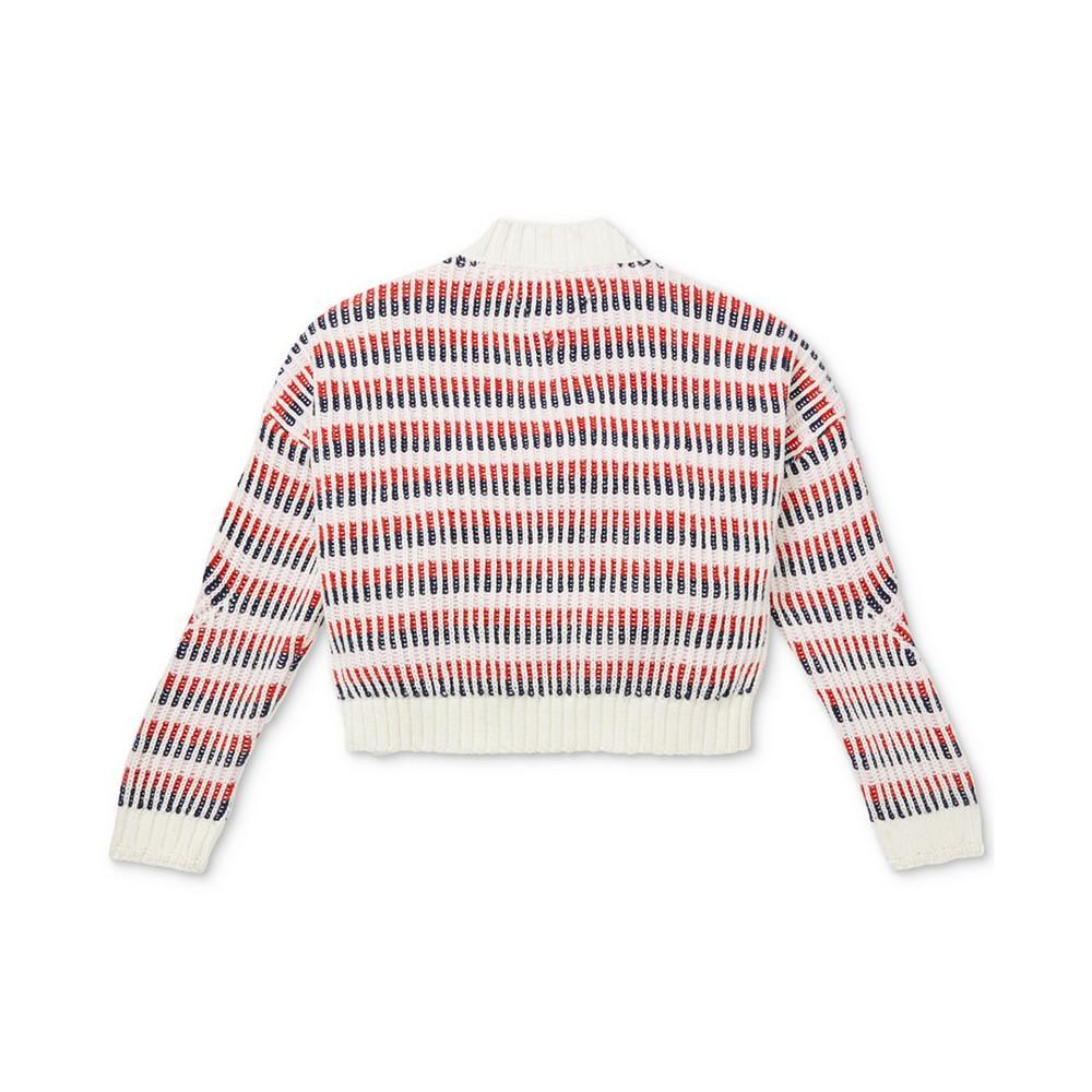 商品Tommy Hilfiger|Women's Striped Sweater with Zippered Shoulders,价格¥504,第1张图片