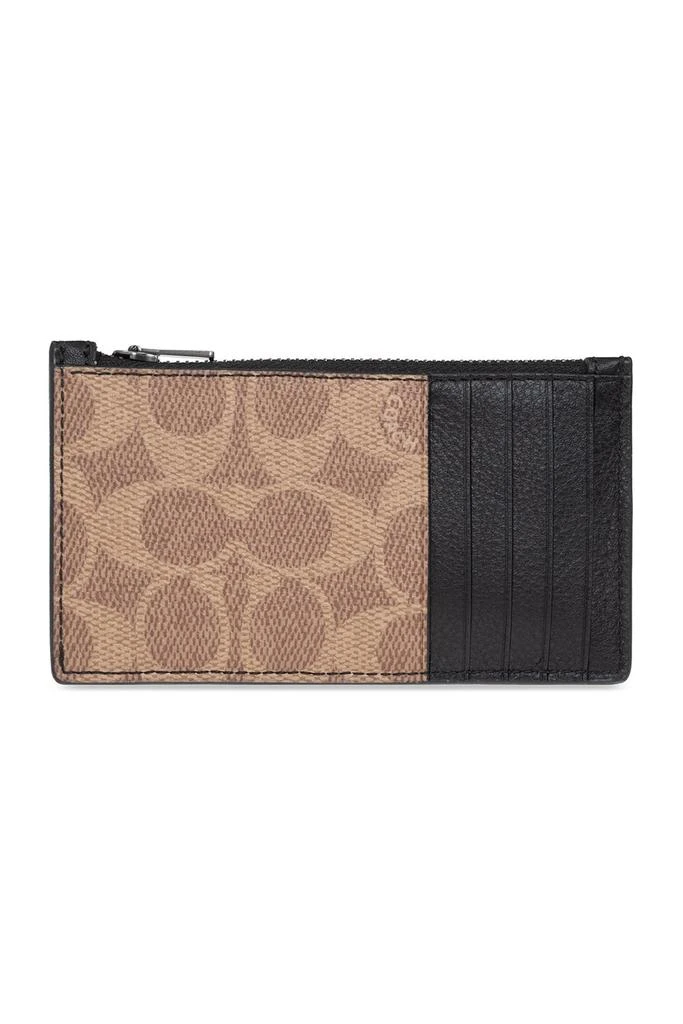 商品Coach|Coach Monogram Pattern Zipped Cardholder,价格¥231,第1张图片