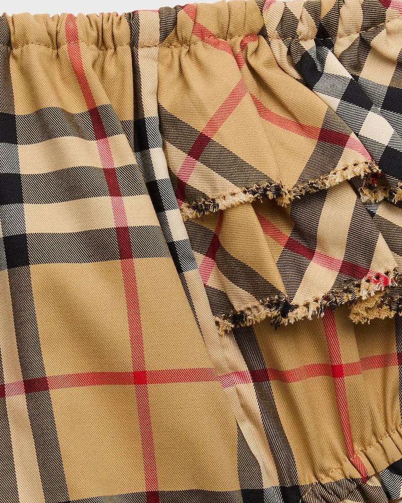 商品Burberry|Kid's Penelope Check Ruffle-Trim Diaper Cover, Size 1M-18M,价格¥405,第3张图片详细描述