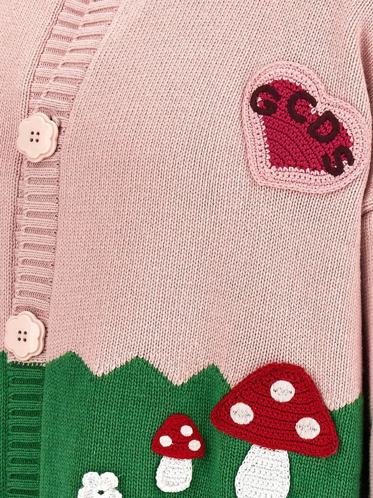 商品GCDS|GCDS Kittho Intarsia Knit Long-Sleeved Cardigan,价格¥4134-¥4823,第4张图片详细描述