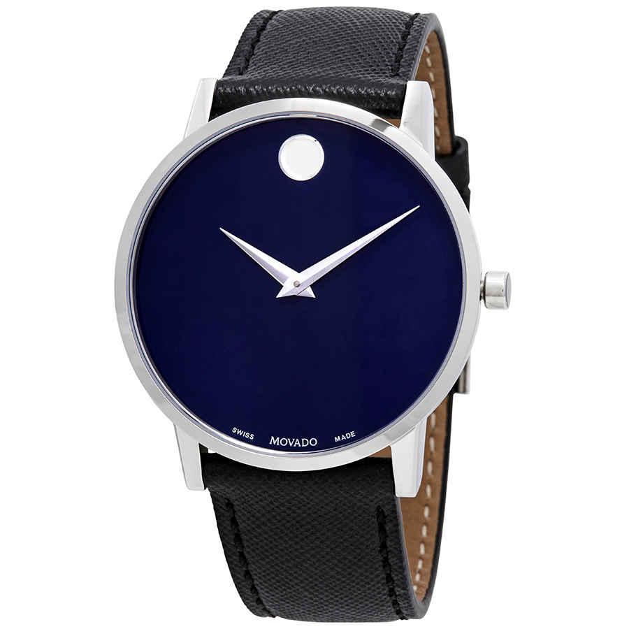 商品Movado|Movado Museum Classic Blue Dial Mens Watch 0607197,价格¥1738,第1张图片