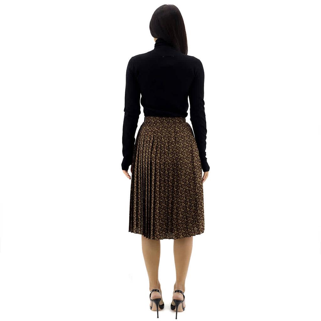 Brown Monogram Stripe Pleated Skirt商品第3张图片规格展示