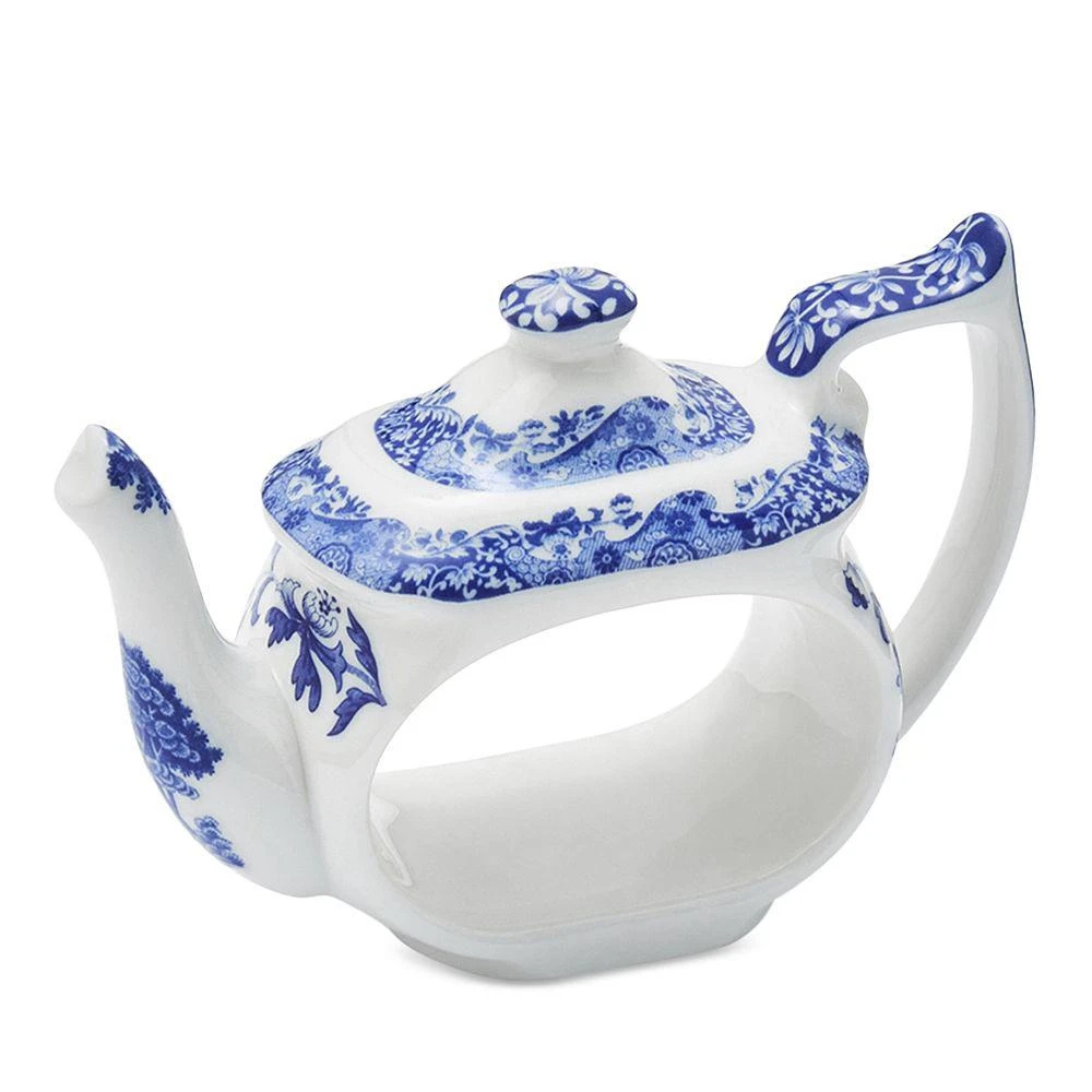 Blue Italian Teapot Napkin Rings - Set of 4 商品