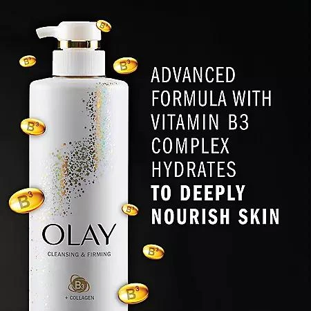 商品Olay|Olay Collagen Cleansing & Firming Body Wash (17.9 fl. oz., 3 pk.),价格¥156,第2张图片详细描述