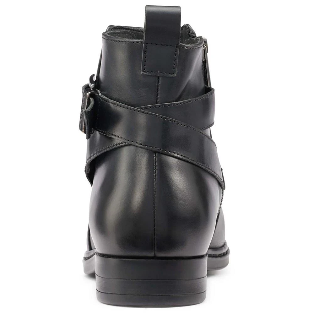 商品Karl Lagerfeld Paris|Men's Leather Side-Zip Buckle Boots,价格¥1859,第2张图片详细描述