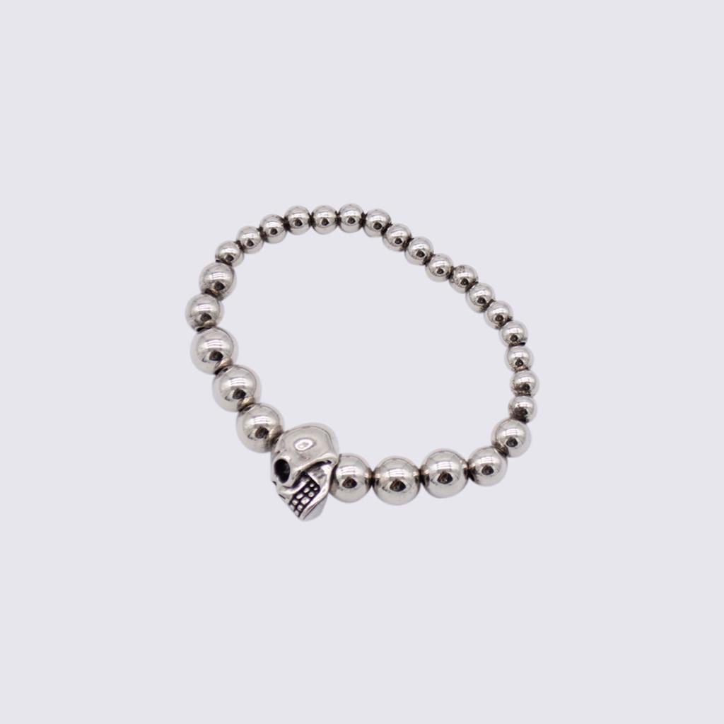 商品Alexander McQueen|ALEXANDER MCQUEEN SILVER-TONE METAL BRACELET,价格¥1262,第1张图片