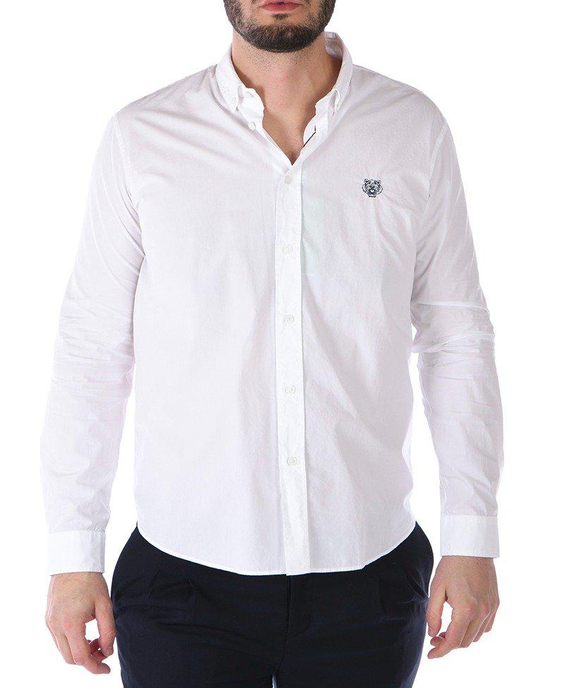 Kenzo Tiger Embroidered Buttoned Shirt商品第1张图片规格展示