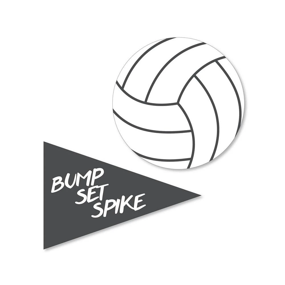 商品Big Dot of Happiness|Bump, Set, Spike - Volleyball DIY Shaped Party Paper Cut-Outs - 24 Ct,价格¥90,第1张图片