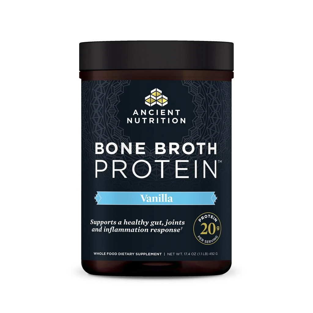 商品Ancient Nutrition|Bone Broth Protein Summer ’24 Postcard | Powder Vanilla (20 Servings),价格¥402,第1张图片