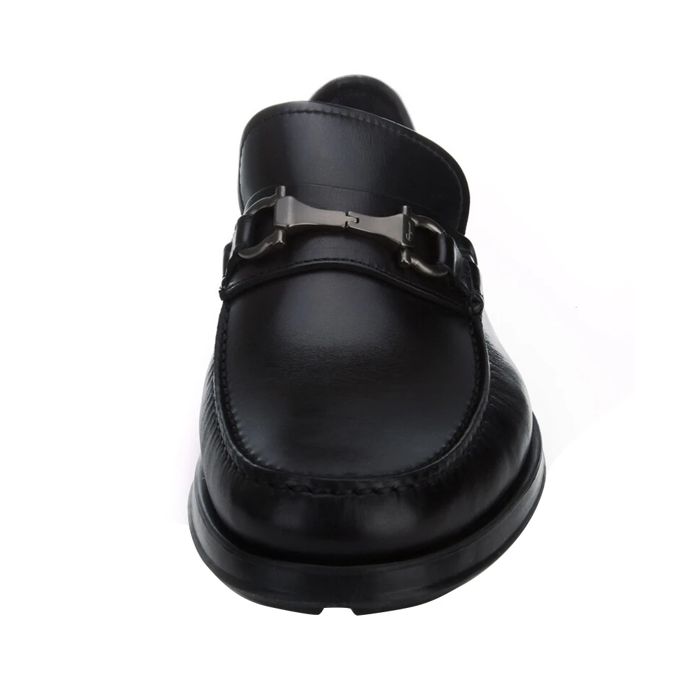 SALVATORE FERRAGAMO 男款黑色牛皮平底休闲鞋  0512707 商品