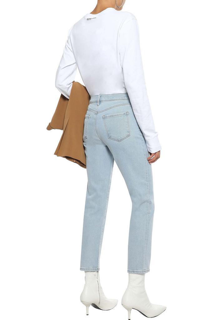 商品J Brand|Ruby cropped faded high-rise slim-leg jeans,价格¥718,第1张图片