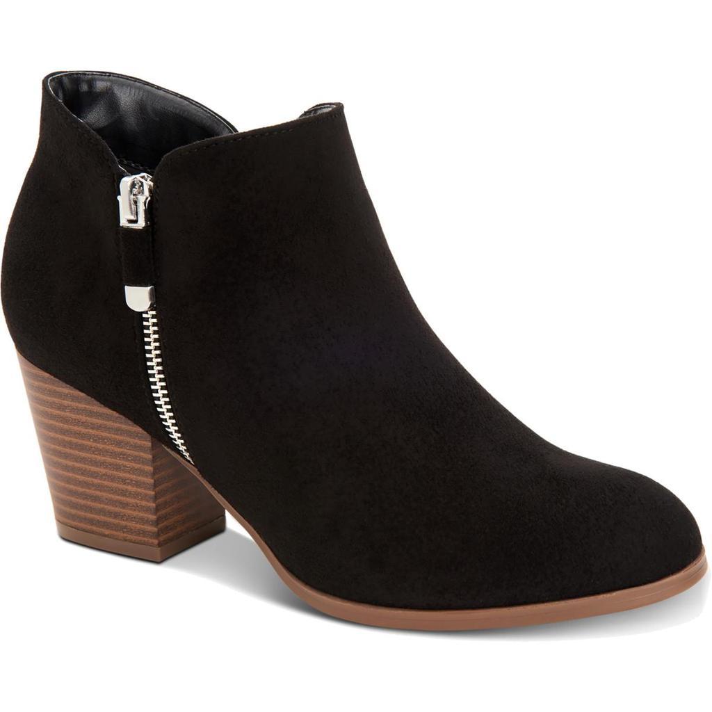 商品Style & Co|Style & Co. Womens Masrinaaf Suede Block Heel Booties,价格¥208-¥267,第1张图片