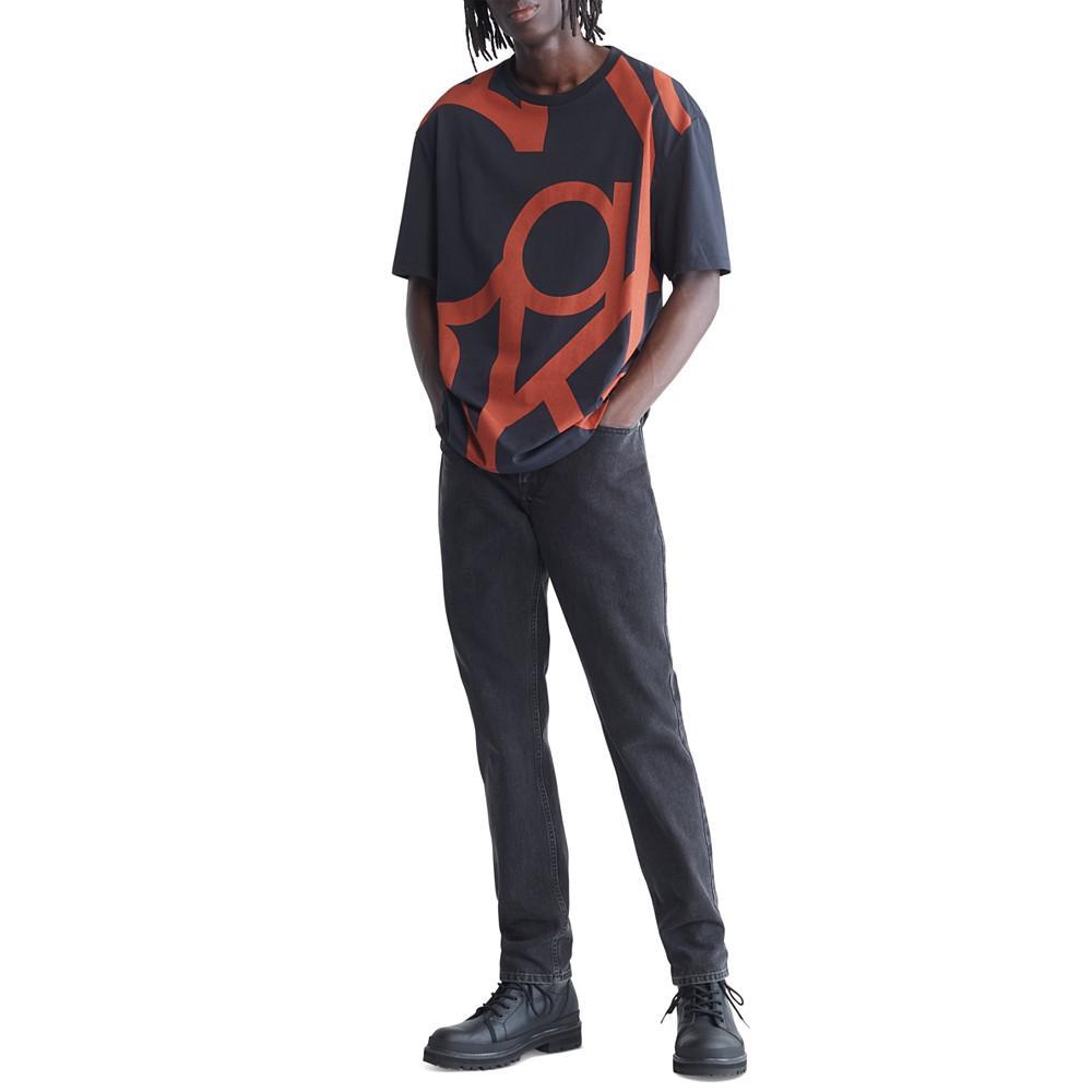 商品Calvin Klein|Men's Relaxed Fit Short-Sleeve Logo Print T-Shirt,价格¥313,第6张图片详细描述