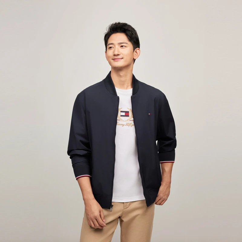 商品[国内直发] Tommy Hilfiger|商务休闲运动棒球服飞行员外套夹克 男款,价格¥996,第4张图片详细描述