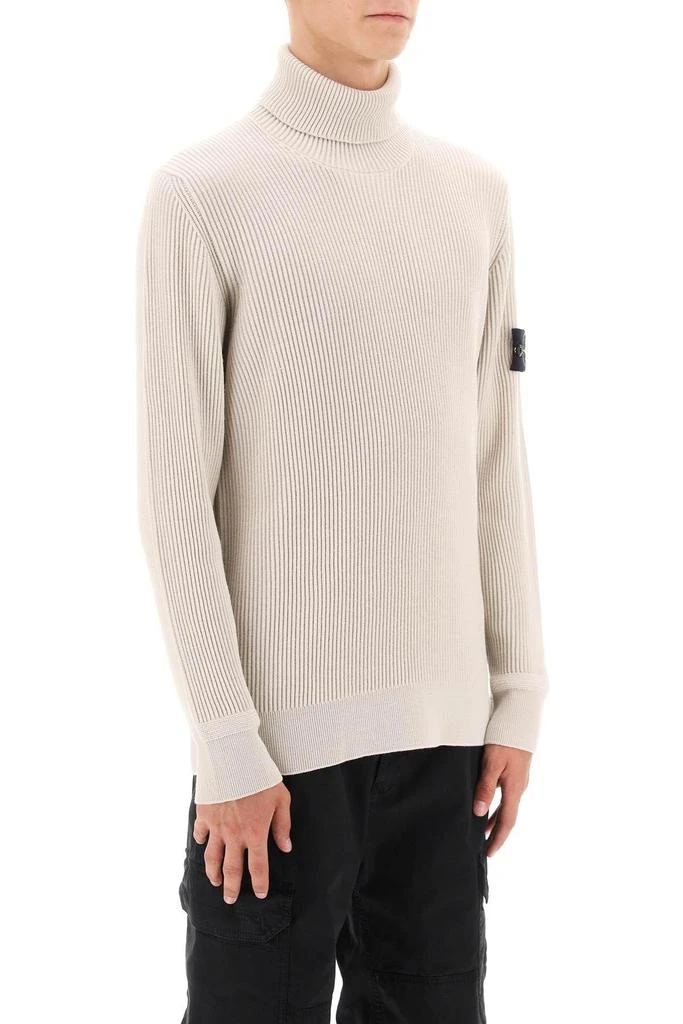 商品Stone Island|Ribbed wool turtleneck sweater,价格¥1593,第3张图片详细描述