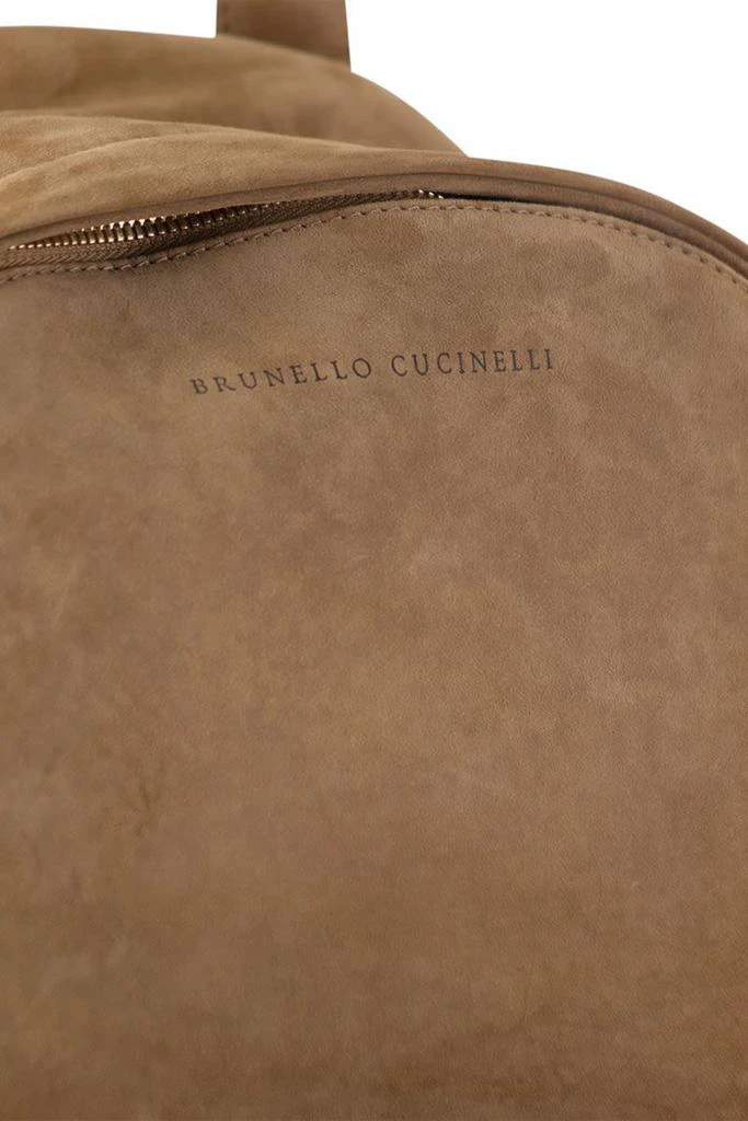 商品Brunello Cucinelli|Brunello Cucinelli Suede Backpack,价格¥19364,第5张图片详细描述