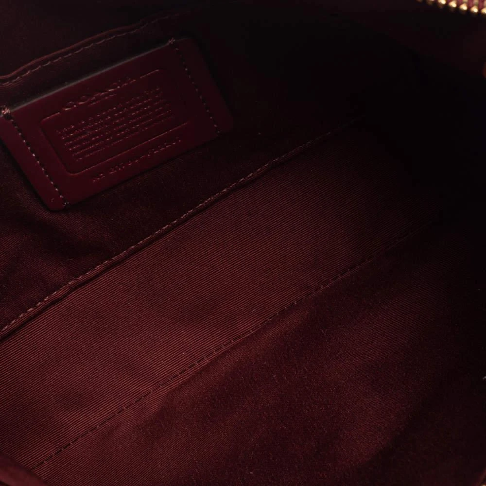 Coach Burgundy Leather Chain Baguette Bag 商品