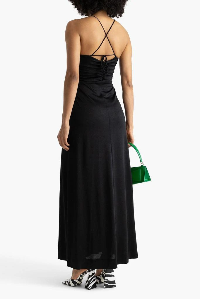 商品Ganni|Ruched cutout crepe maxi dress,价格¥767,第3张图片详细描述