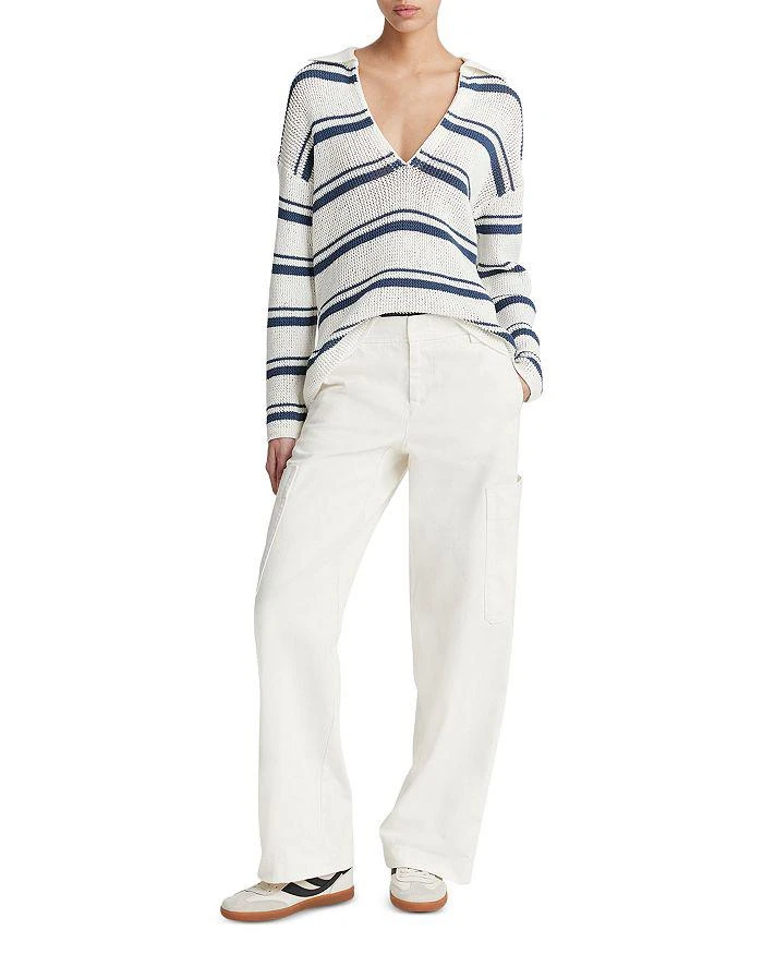 商品Vince|Cotton Racked Ribbed Stripe Sweater,价格¥1639,第2张图片详细描述