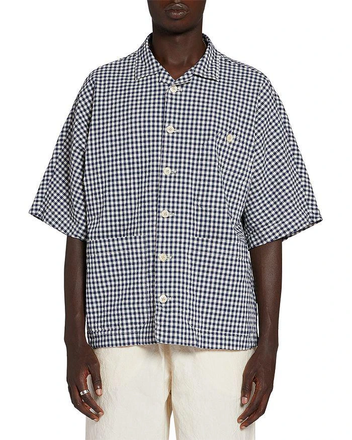 商品BARENA|Filon Marin Check Camp Overshirt,价格¥1914,第1张图片