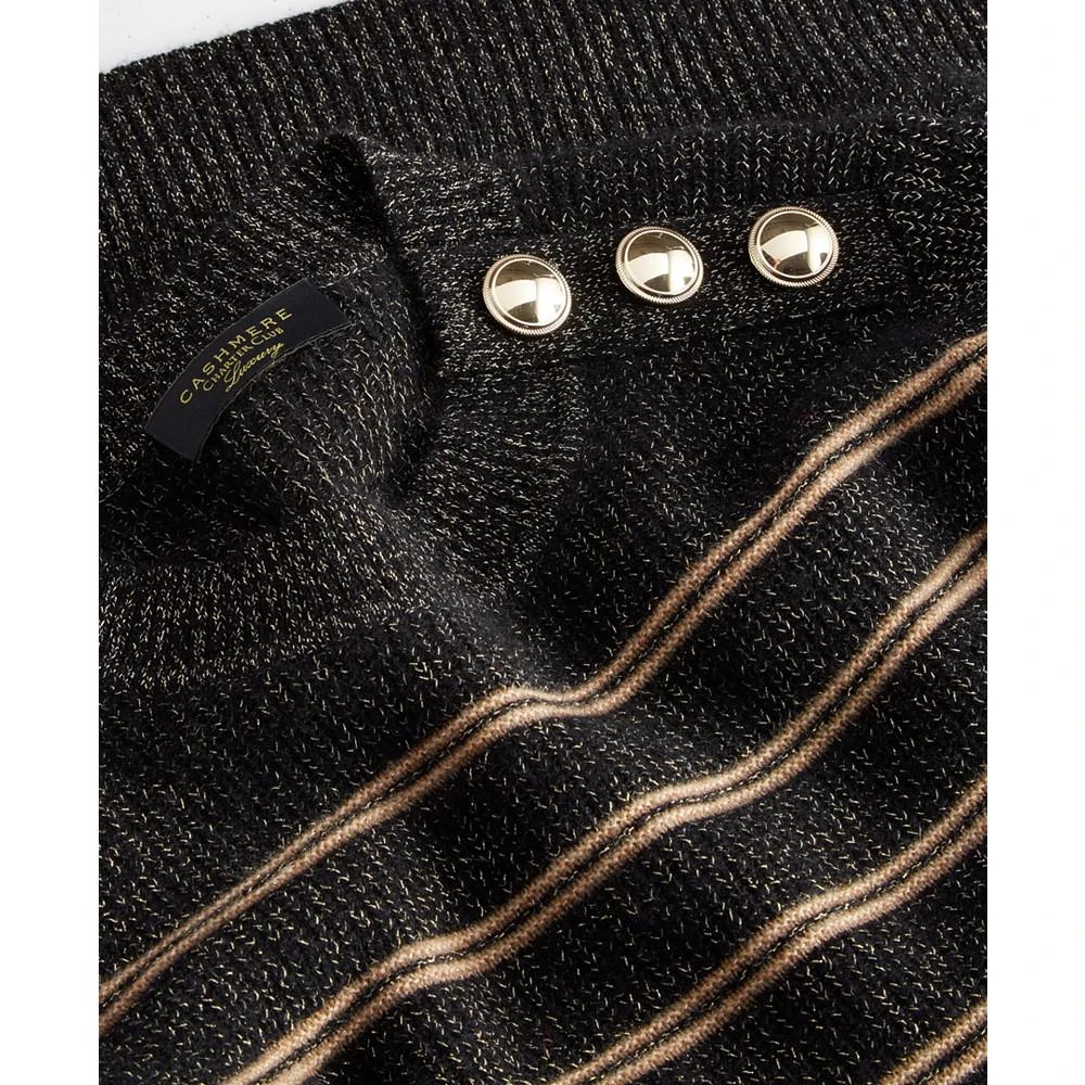 商品Charter Club|Women's 100% Cashmere Metallic Stripe Sweater, Created for Macy's,价格¥690,第4张图片详细描述
