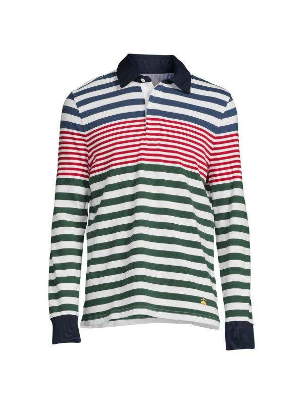 商品Brooks Brothers|Long Sleeve Striped Ruby Polo,价格¥250,第3张图片详细描述